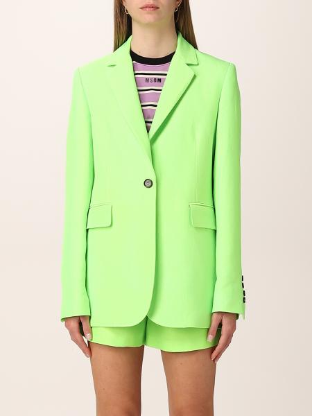 Msgm single-breasted jacket in viscose