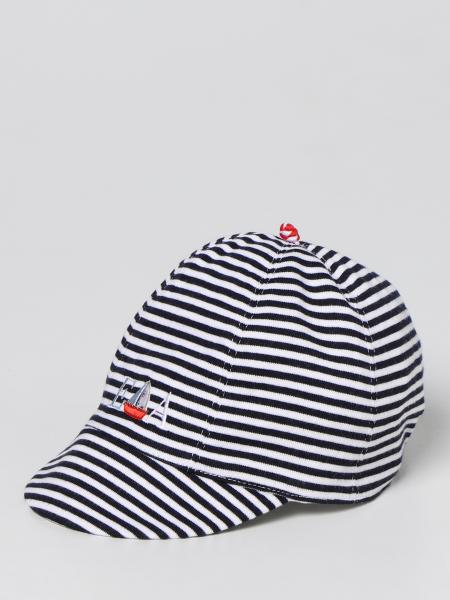 Emporio Armani hat in striped cotton