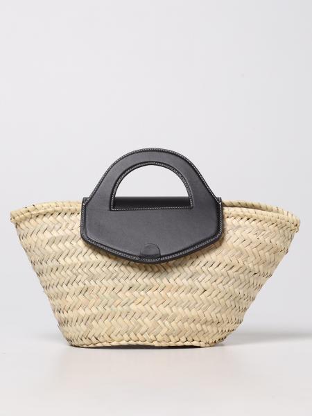 HEREU: Alqueria coffa bag in woven straw - Orange