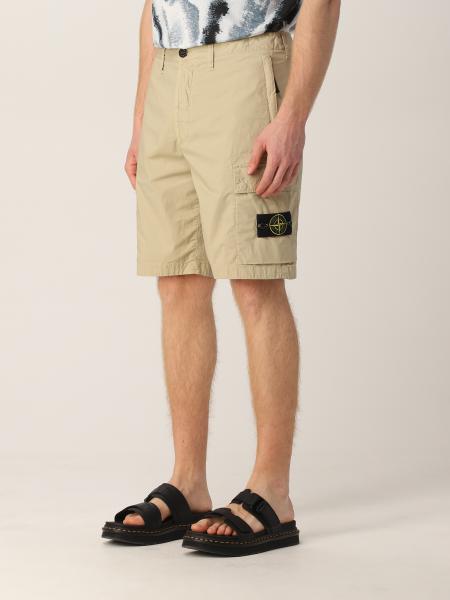 Bermuda shorts in stretch cotton canvas 
