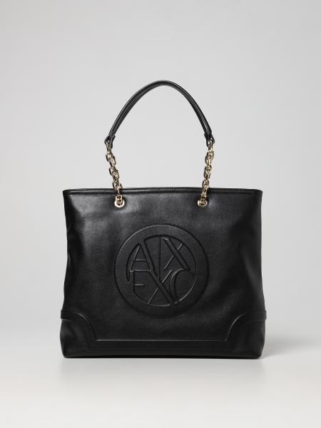 ARMANI EXCHANGE: tote bags for woman - Black | Armani Exchange tote ...