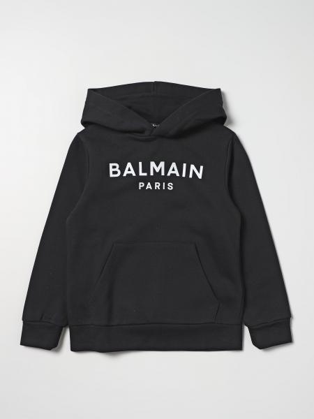 Balmain cotton hoodie with logo