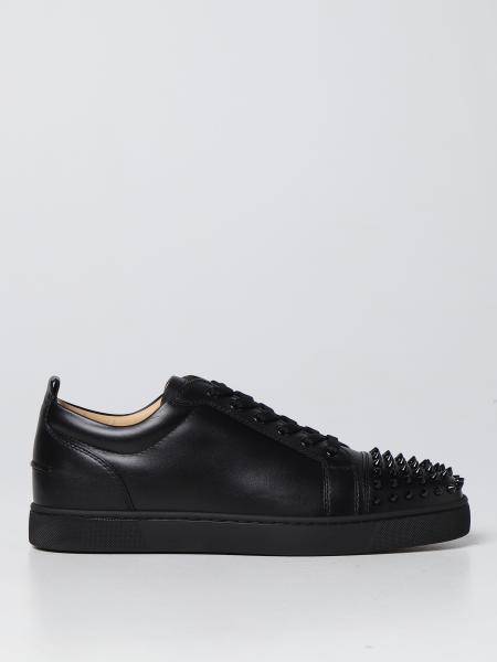 Christian Louboutin Black Louis Junior Spikes Sneakers