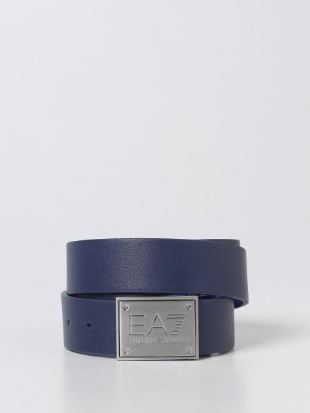 EA7: belt for men - Blue | Ea7 belt 2455248A693 online at GIGLIO.COM