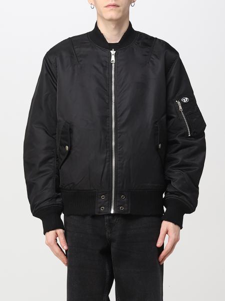DIESEL: jacket for man - Black | Diesel jacket A062900KBAT online at ...
