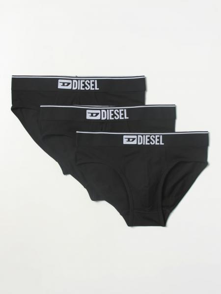 Diesel Underwear uomo: Set 3 perizoma Diesel Underwear in cotone stretch