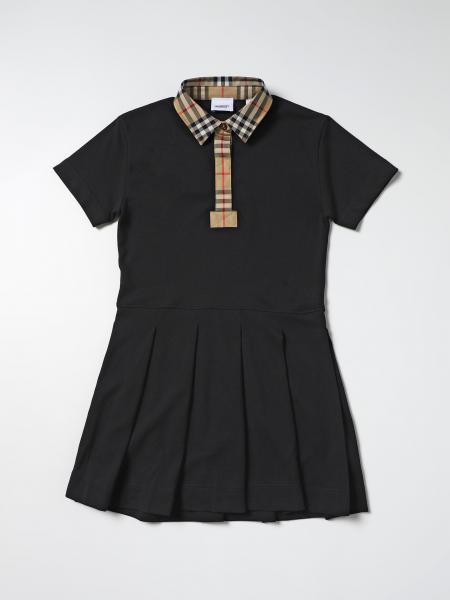 Burberry cotton polo dress with check details