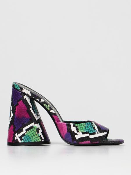 Mule Luz The Attico in leather with python print