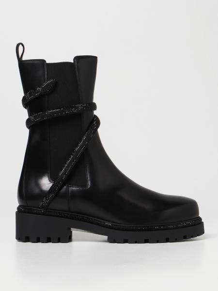 René Caovilla Cleo hammered leather combat boots