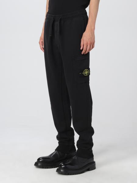 stone island black track pants