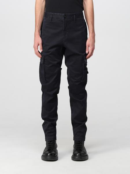 STONE ISLAND: pants for man - Blue | Stone Island pants 303L1 online at ...