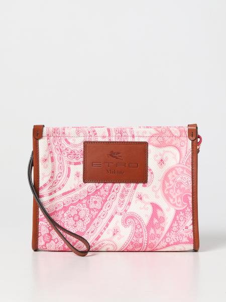 Etro Liquid Paisley Beach Shopping Bag in Pink