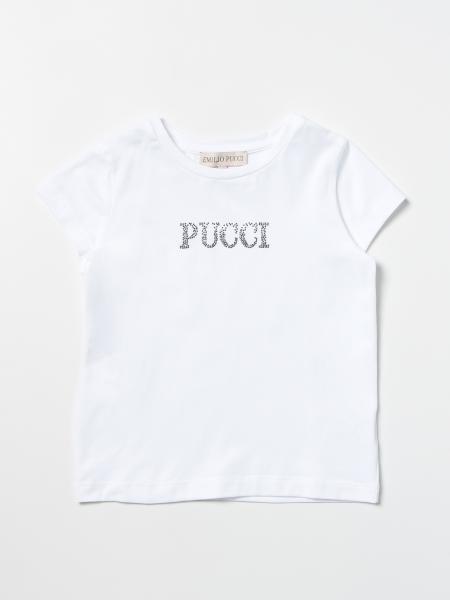 Kids' Emilio Pucci: Emilio Pucci t-shirt with rhinestones logo