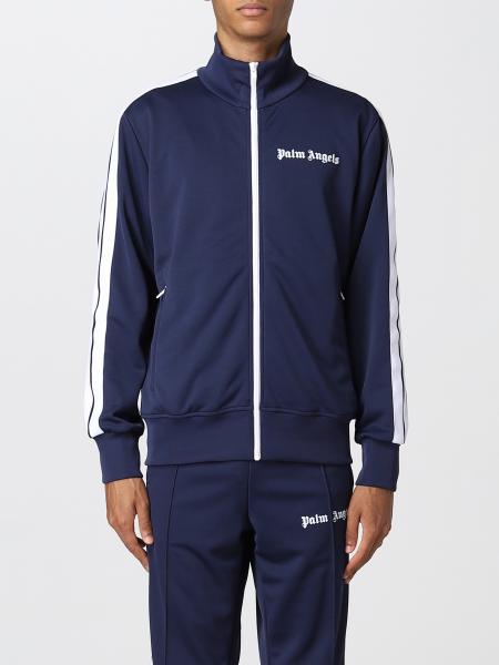 PALM ANGELS: sweatshirt in stretch technical fabric - Navy | Palm ...