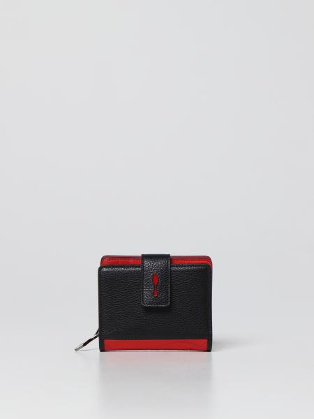 CHRISTIAN LOUBOUTIN: Paloma leather wallet - Black | Christian