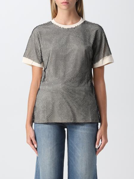 Actitude Twinset: T-shirt twinset-actitude con pannello a micro rete
