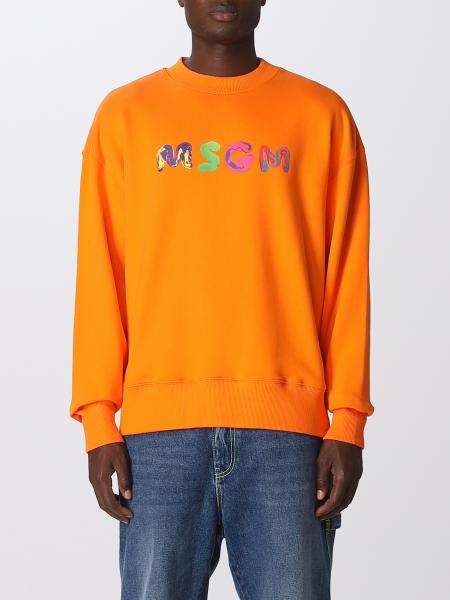 MSGM: sweatshirt for man - Orange | Msgm sweatshirt 3340MM172227799 ...