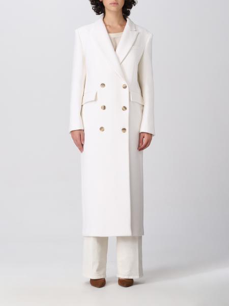 PINKO: coat for woman - White | Pinko coat 1G18KN8125 online on GIGLIO.COM