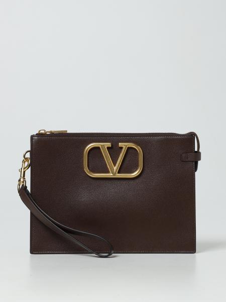 Valentino Garavani VLogo leather clutch bag