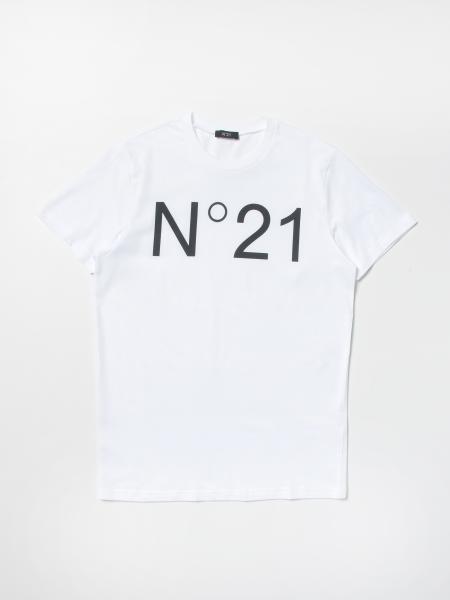 N° 21 kids: N ° 21 cotton T-shirt with logo