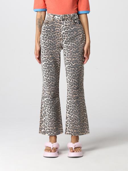 Betzy Ganni jeans with leopard print