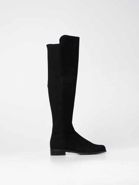 5050 Stuart Weitzman boot in suede and fabric