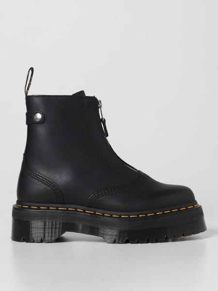 DR. MARTENS: flat ankle boots for women - Black | Dr. Martens flat ...