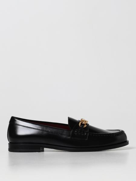 Women's Valentino Garavani: Valentino Garavani VLogo brushed leather loafers