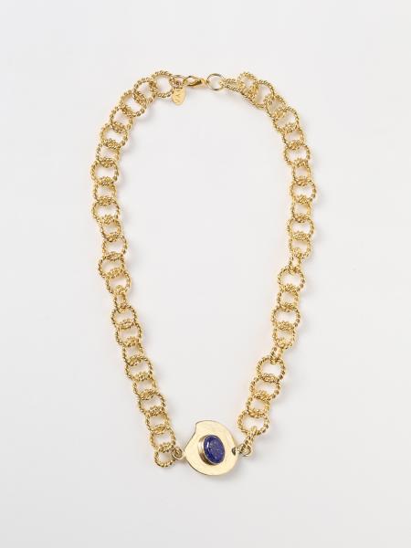 Liya donna: Collana Lazuli Liya in ottone con pietra dura