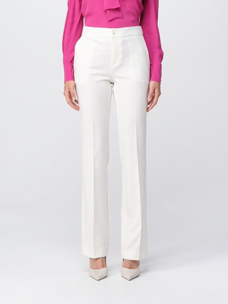 Pantaloni croppedMY TWIN Twinset in Cotone di colore Giallo Donna Abbigliamento da Pantaloni casual eleganti e chino da Pantaloni harem 