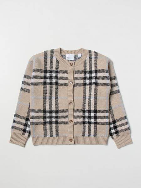 Burberry: Cardigan Burberry in misto lana e cashmere check