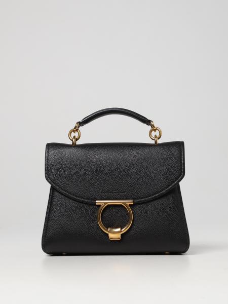 FERRAGAMO: Margot hammered leather bag - Black  Ferragamo handbag  21H493720168 online at