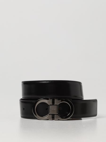 Salvatore Ferragamo brushed leather reversible belt