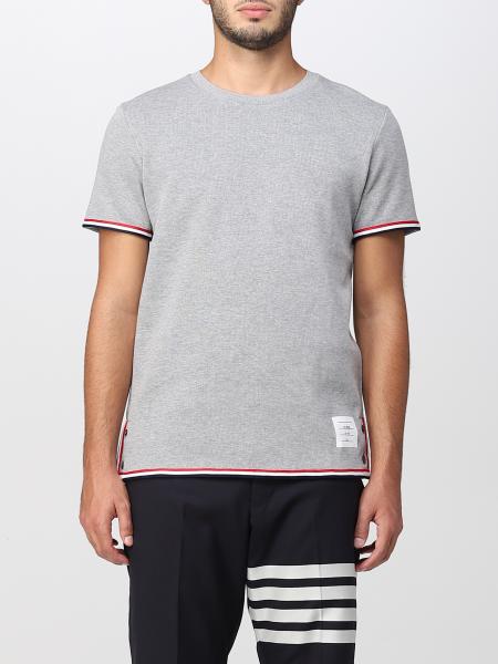 T-shirt basic Thom Browne con bande a righe