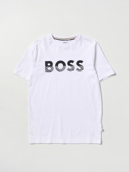 weigeren arm Aanbod HUGO BOSS: t-shirt for boys - White | Hugo Boss t-shirt J25M00 online on  GIGLIO.COM