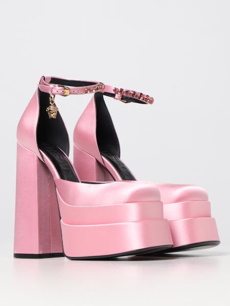 Versace Outlet: Medusa Aevitas platform pumps with charm - Blush Pink ...