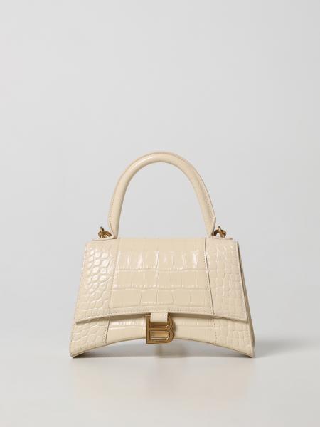 Balenciaga Hourglass S crocodile print leather bag