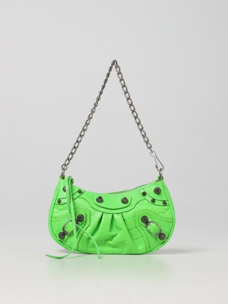 Balenciaga: Balenciaga Le Cagole Mini crocodile print leather bag