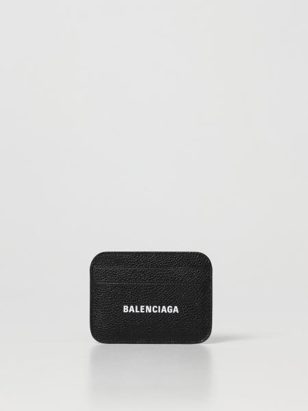 Balenciaga hammered leather credit card holder