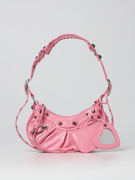 BALENCIAGA: Le Cagole Xs leather bag - Pink | Balenciaga shoulder bag ...