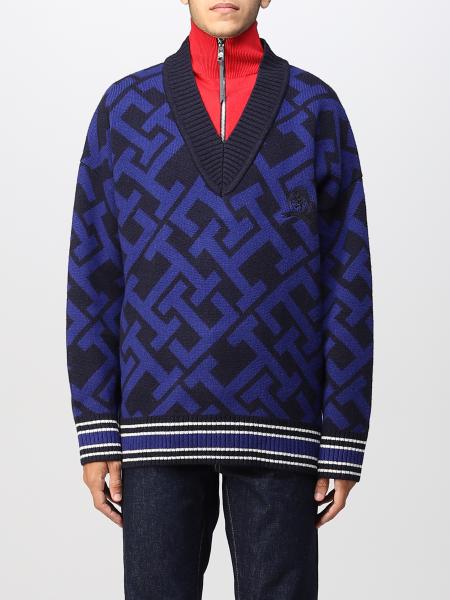 Tommy Hilfiger Collection uomo: Maglia a v Hilfiger Collection con logo all-over