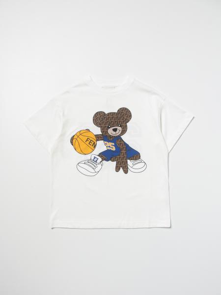 Fendi kids: T-shirt Fendi Kids in cotone con stampa grafica
