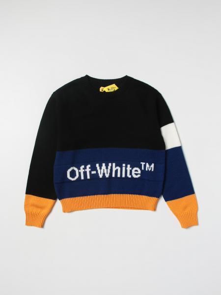 OFF-WHITE: sweater for boys - Black | Off-White sweater ...