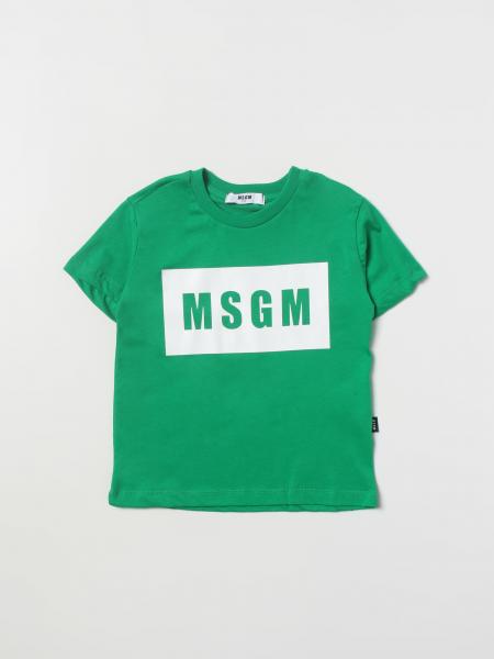 MSGM KIDS: t-shirt for girls - Green | Msgm Kids t-shirt MS029083 ...