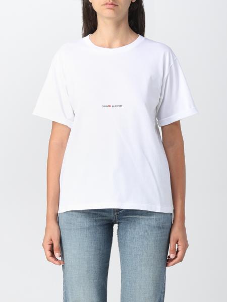 Saint Laurent donna: T-shirt Saint Laurent con mini logo