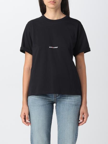 Donna Abbigliamento da T-shirt e top da T-shirt T-shirt di Saint Laurent in Nero 
