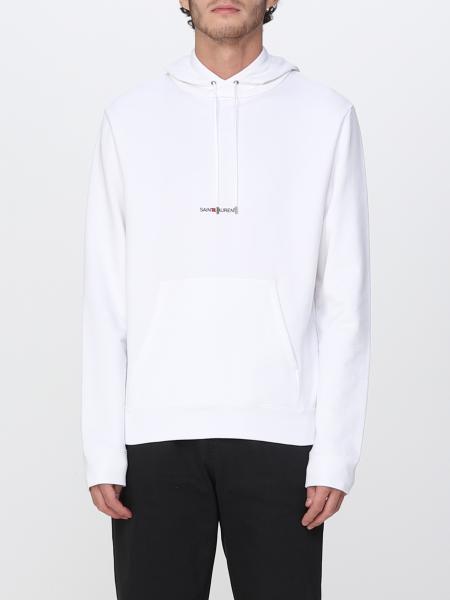 SAINT LAURENT: sweatshirt for man - White | Saint Laurent sweatshirt ...