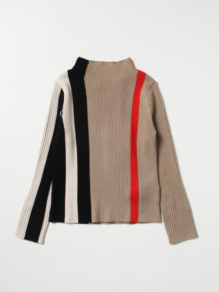 Burberry ribbed wool turtleneck sweater with striped pattern