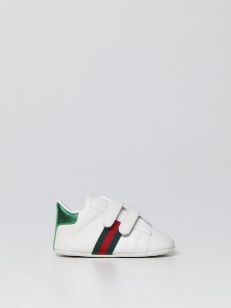 Gucci smooth leather crib shoes