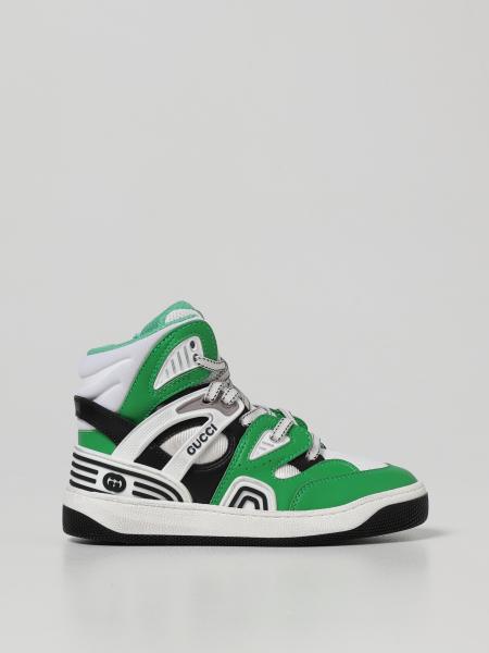 Gucci leather and mesh sneakers